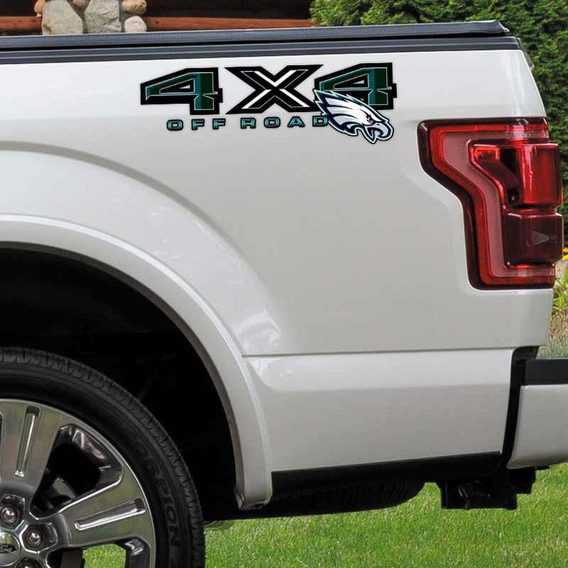 Philadelphia Eagles 4x4 F150 Truck Football Decal Set