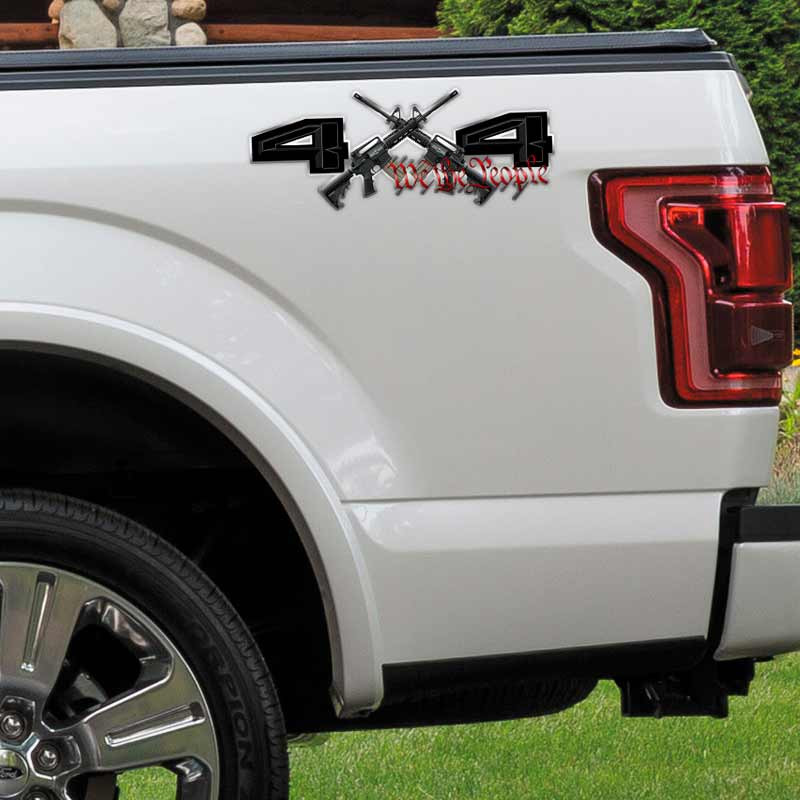 4x4 We The People Truck AR15 Gun Decal Set