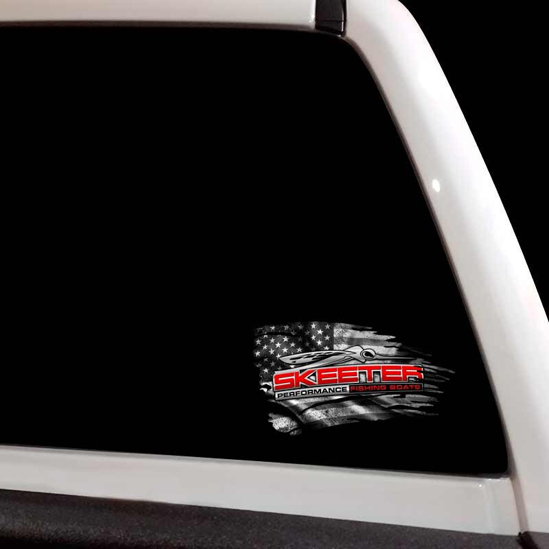 Skeeter Tattered Flag Bass Fishing Boat Decal Set