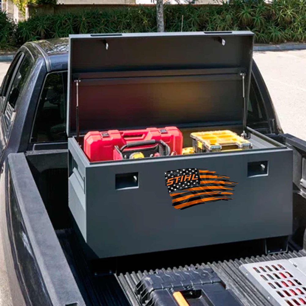 Stihl Equipment Tattered Flag Chainsaw Decal Set