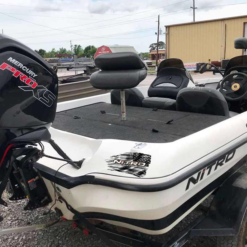 Nitro Bass Boats Subdued Distressed Flag Decal Set