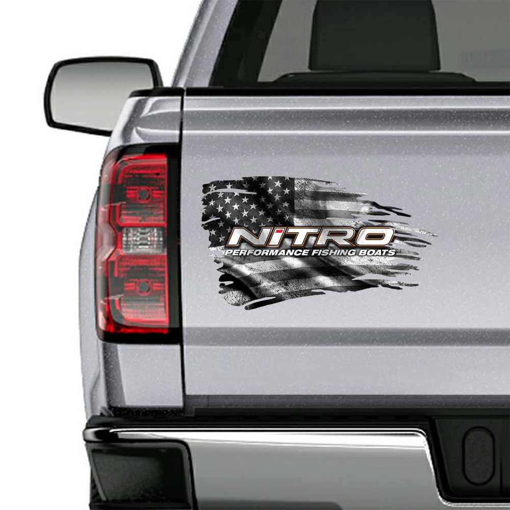 Nitro Performance Bass Boats Distressed Flag Decal Set