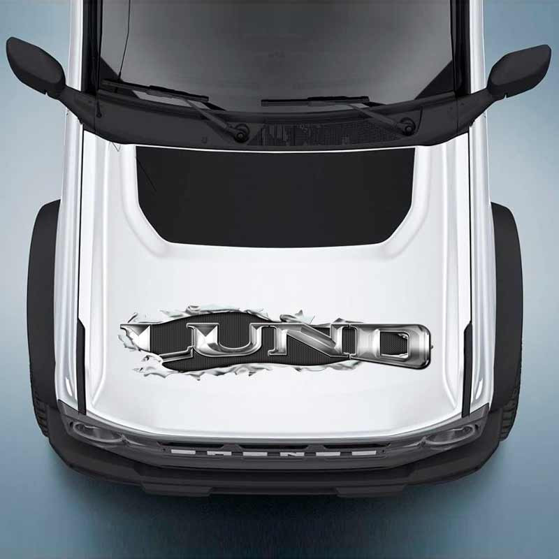 LUND Boats Ripped Metal Fishing Decal Set