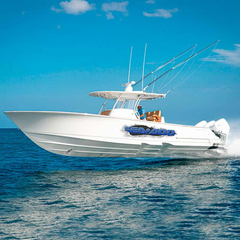 Sea Doo Ripped Metal Watercraft Decal Set