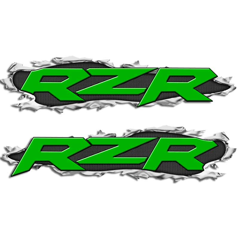 Polaris RZR Ripped Metal Decals - Torn Steel Vinyl Graphics Kit