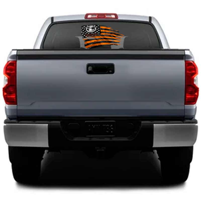 Kubota American Tattered Flag Decal Set
