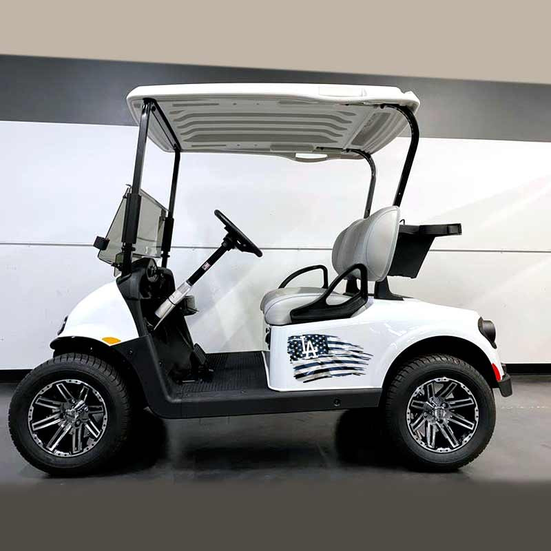 Los Angeles Dodgers Tattered American Flag LA Decal Set