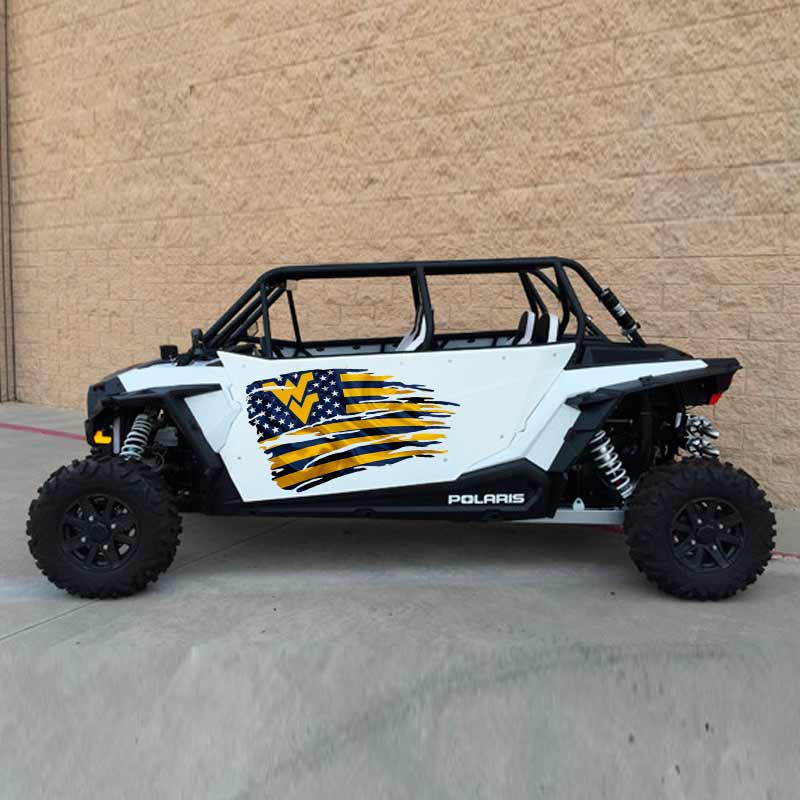 West Virginia Tattered Flag Decal Set