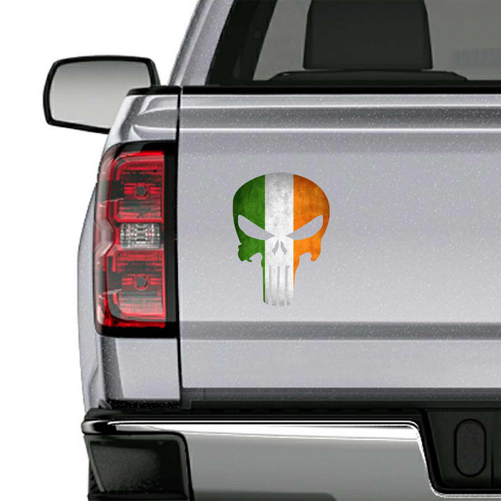 Ireland Irish Punisher Skull IRL Decal