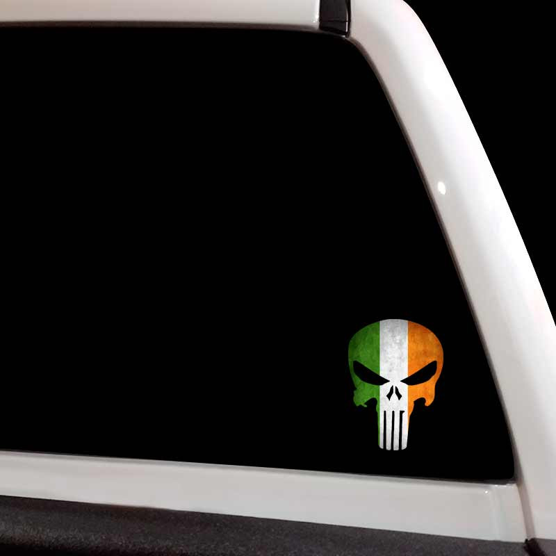 Ireland Irish Punisher Skull IRL Decal