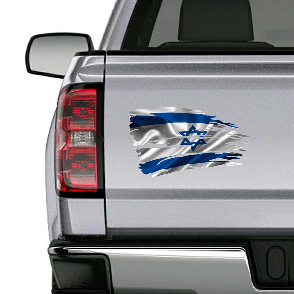 Israel Tattered Flag Israeli Decal Set