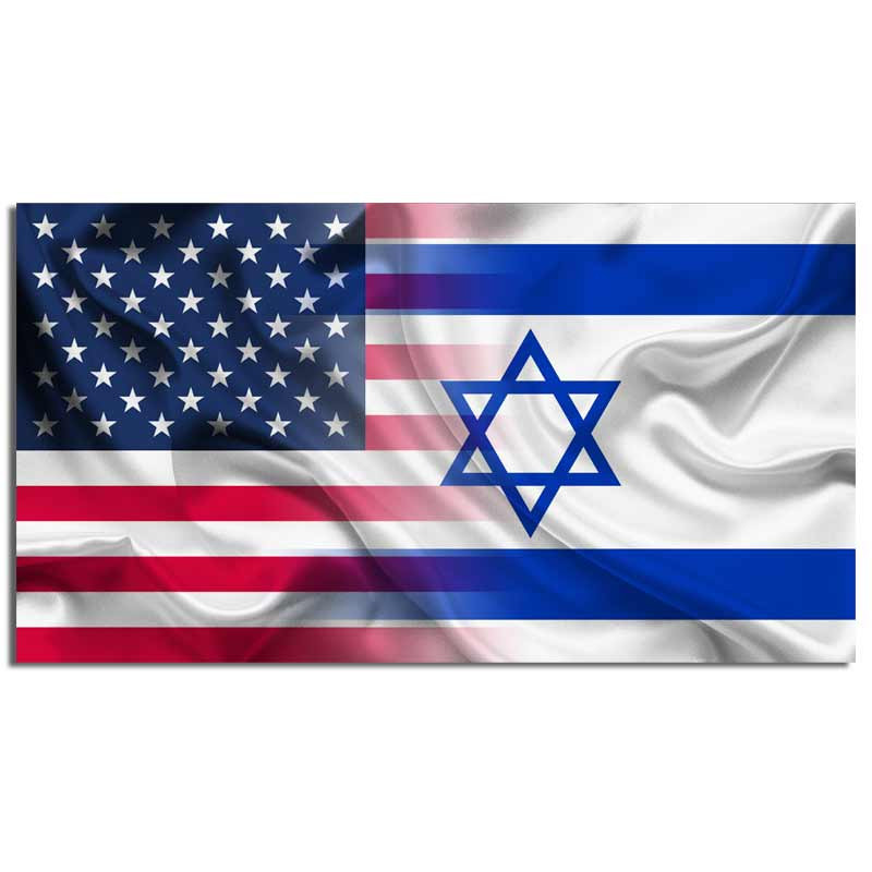 American Israel Support Flag Israeli Vinyl Decal