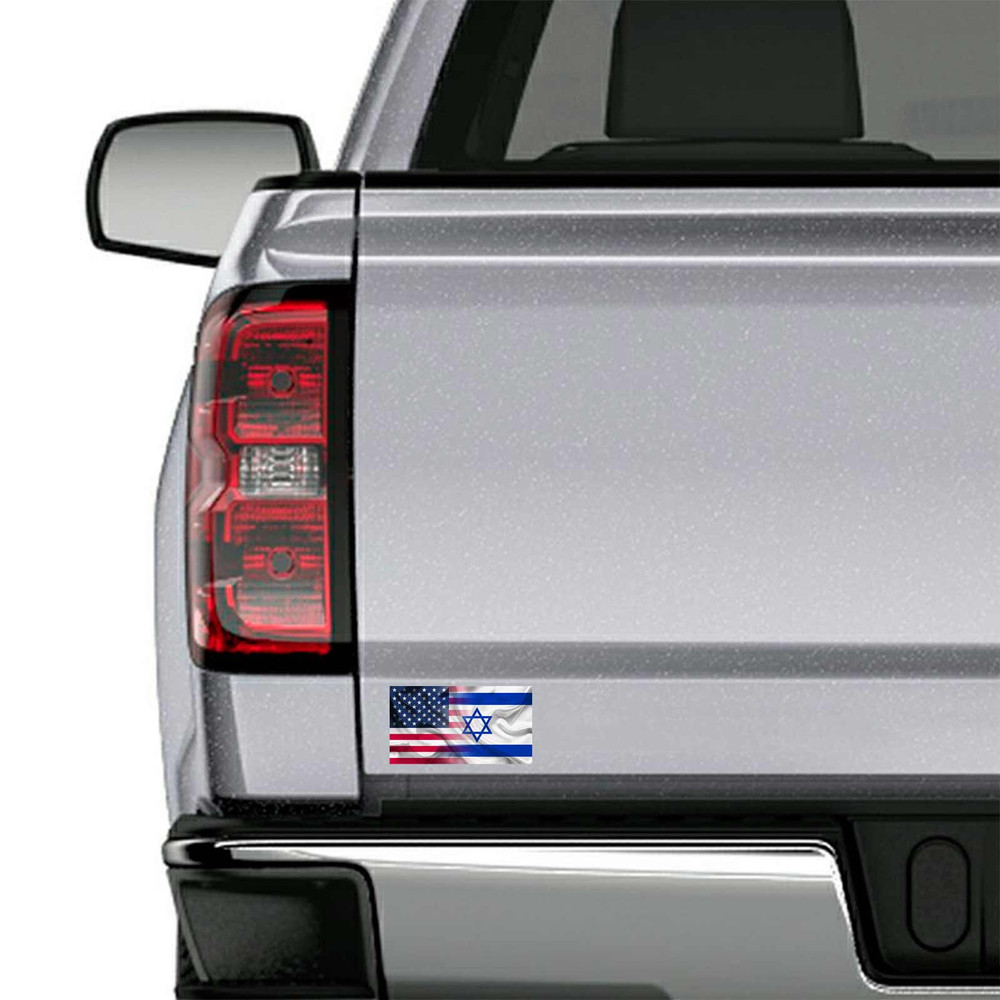American Israel Support Flag Israeli Vinyl Decal
