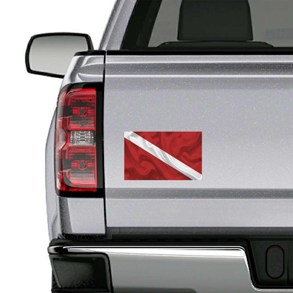 Dive Flag Scuba Diving Diver Vinyl Aquatic Decal