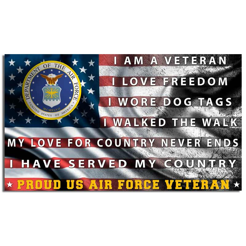 American Military Veteran Flag  Vinyl USA Service Decal