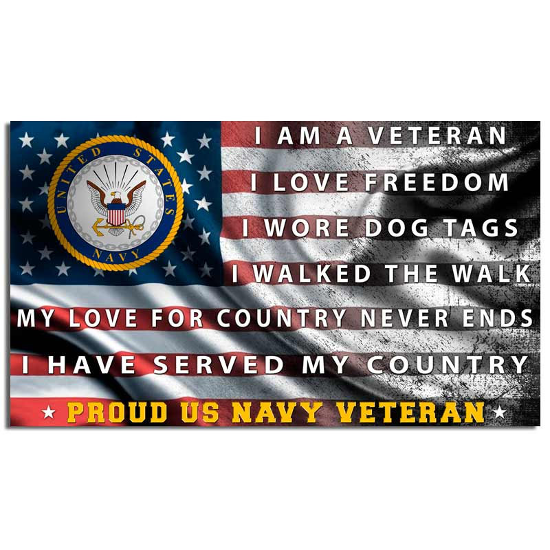 American Military Veteran Flag  Vinyl USA Service Decal