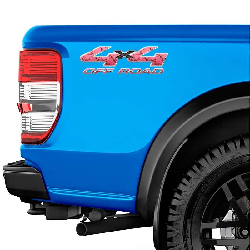 4x4 F-250 Pink Camouflage Girl Truck Decal Set