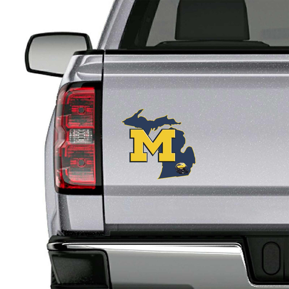 Michigan State Outline Wolverines Sticker