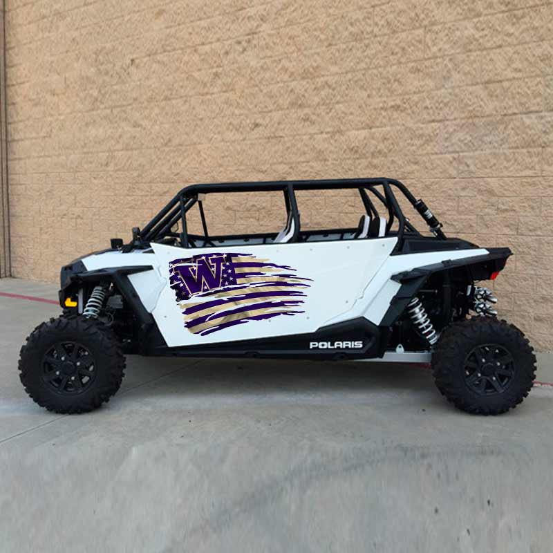 Washington Huskies Tattered Flag Decal Set