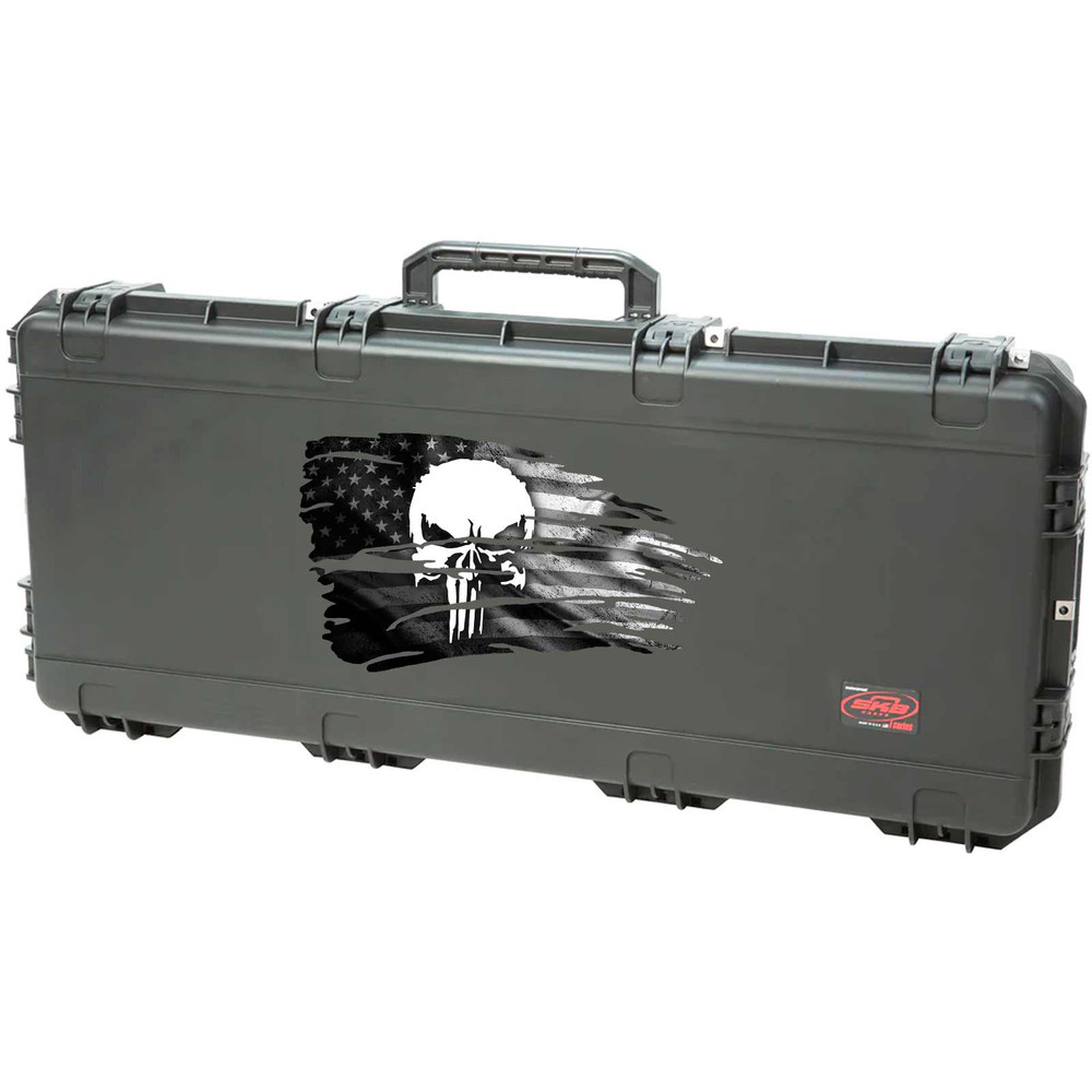 Punisher Skull Subdued American Tattered Flag Decal Set