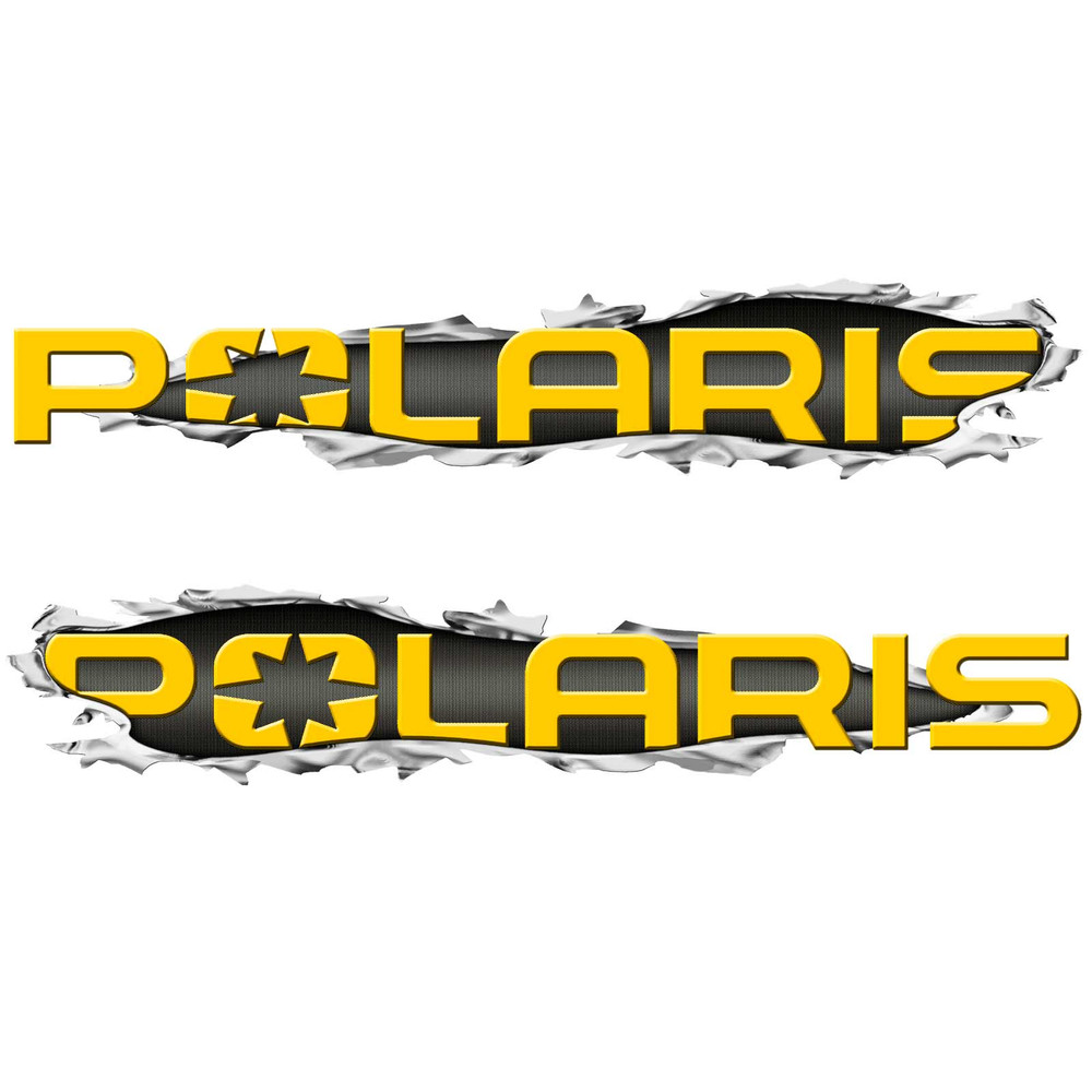 Polaris Ripped Metal ATV UTV Racing Decal Set