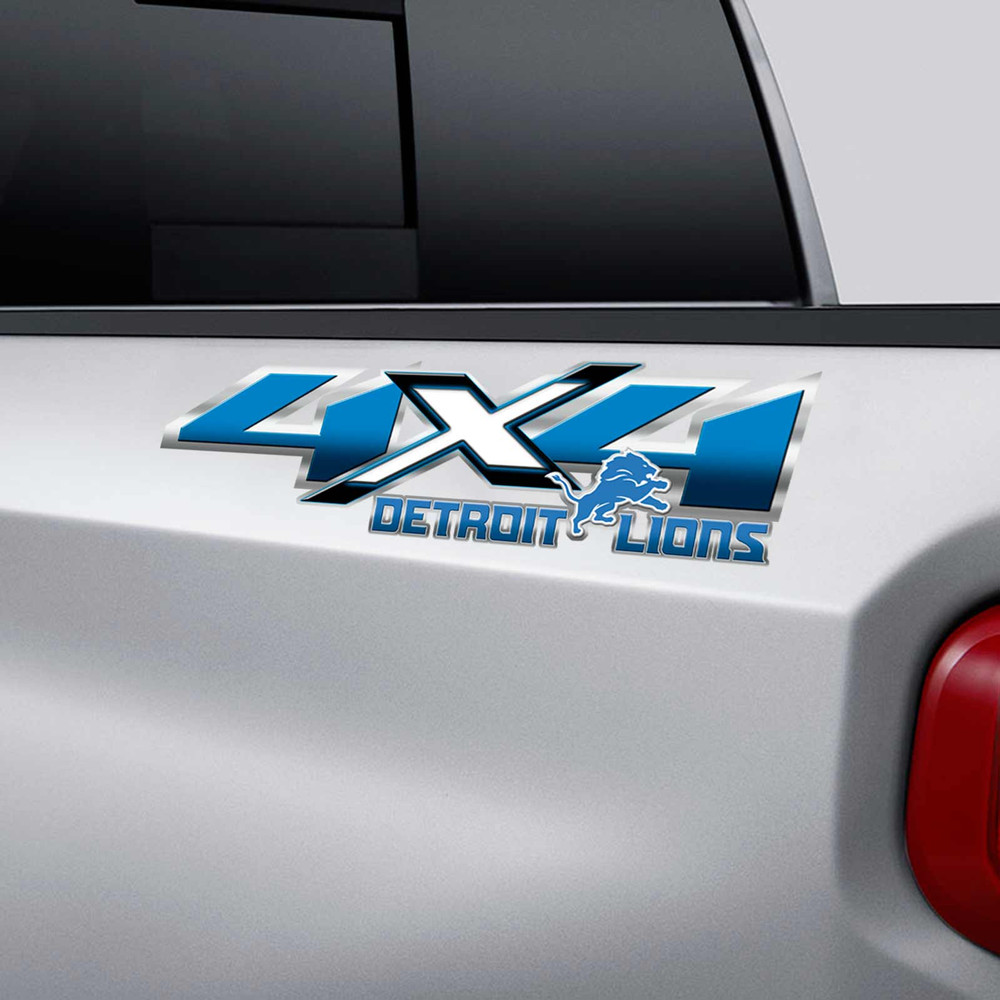 Detroit Lions 4x4 Silverado Truck Decal Set