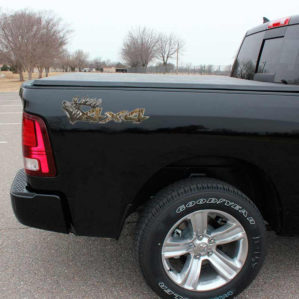 4x4 Dodge Dakota Ram Elk Camouflage Truck Sticker Set