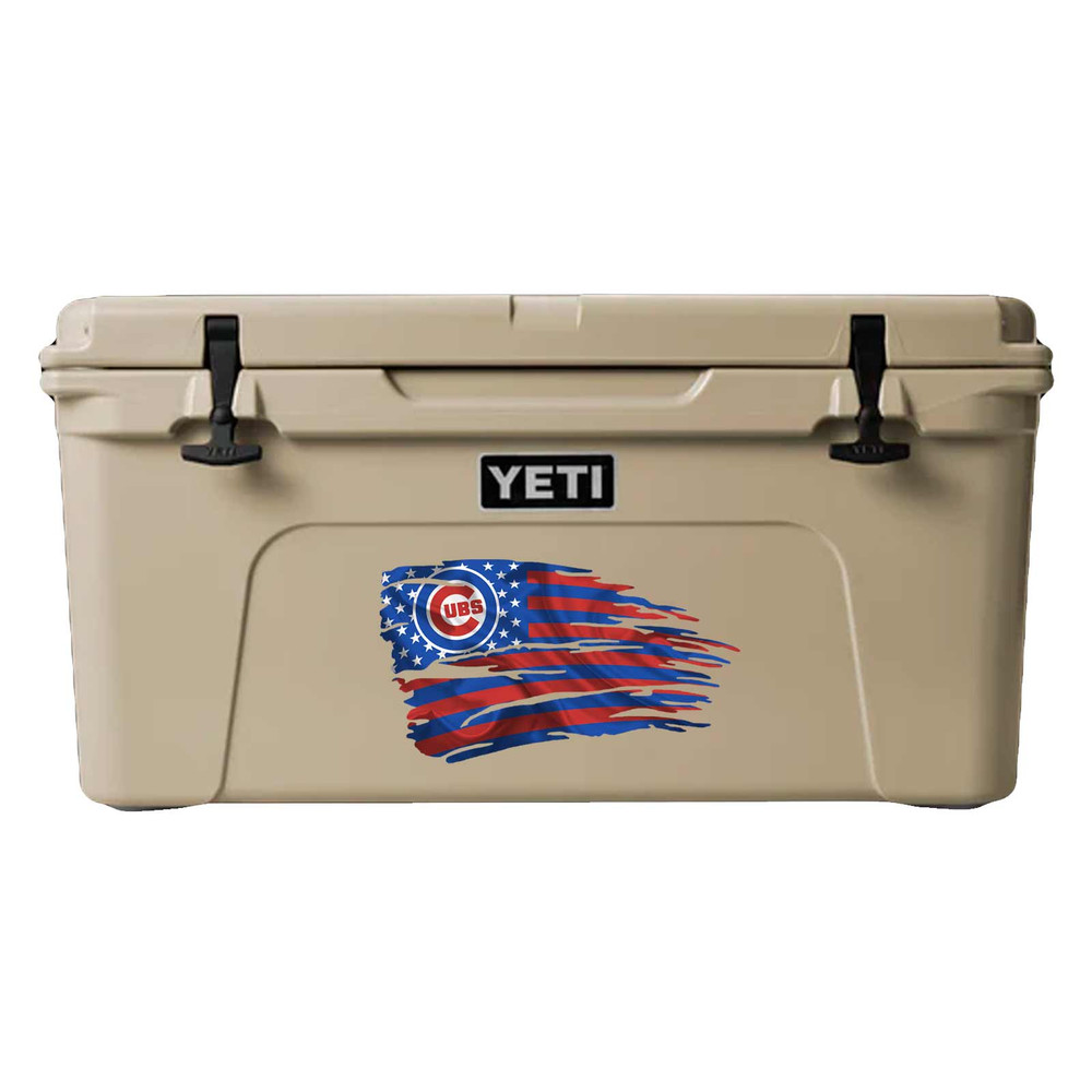 Chicago Cubs Baseball Distressed Flag Decal Set