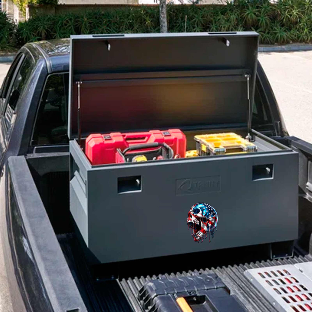 American Flag Dripping USA Scream Skull Decal