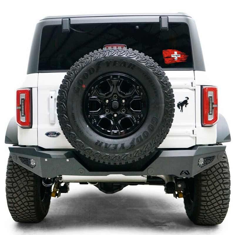 Switzerland Distressed Swiss Flag Vinyl Decal Set