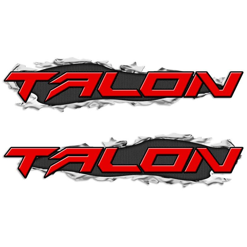 Honda Talon Ripped Metal Off Road Decal Set