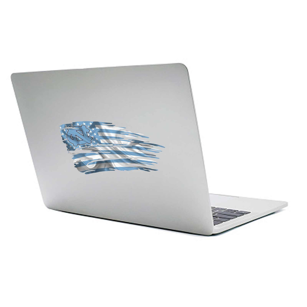 North Carolina Tar Heels Tattered Flag Decal Set