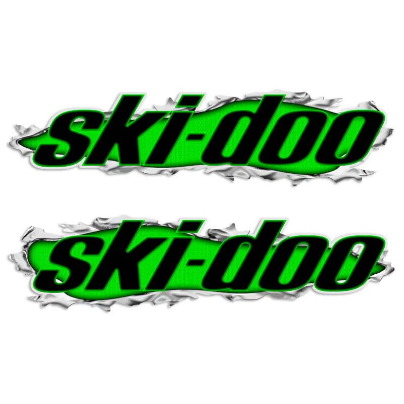Ski-Doo Ripped Metal Snowmobile Decal Set