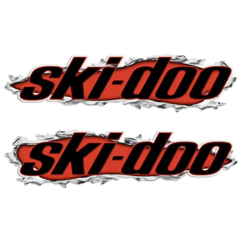 Ski-Doo Ripped Metal Snowmobile Decal Set