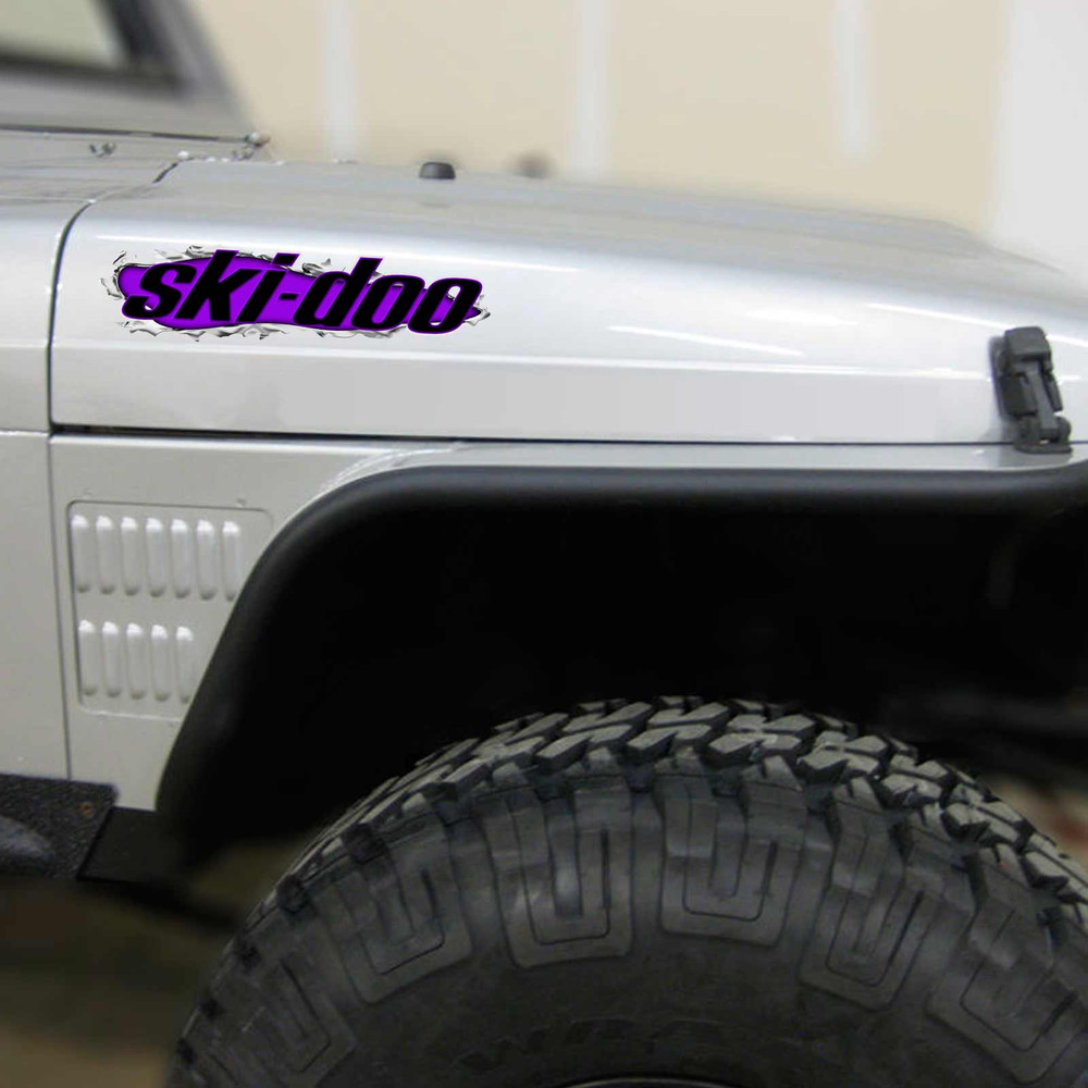 Ski-Doo Ripped Metal Snowmobile Decal Set