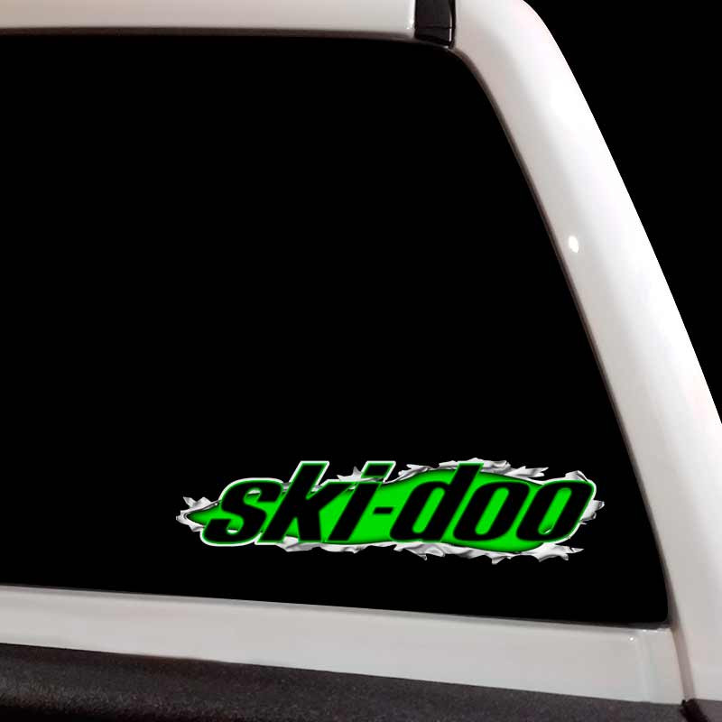 Ski-Doo Ripped Metal Snowmobile Decal Set