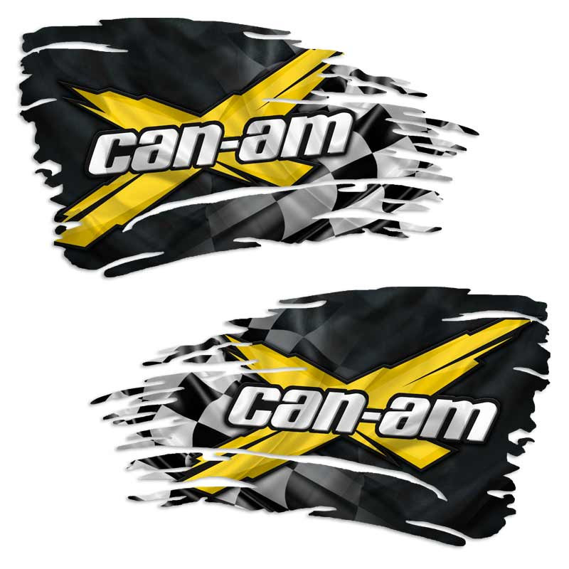 Can-Am Racing Checkered Flag Decal Set