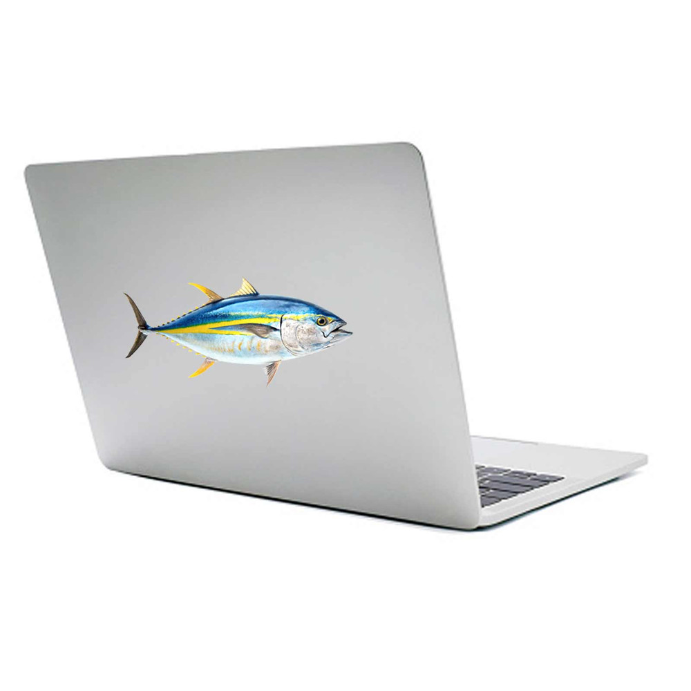 Yellowfin Tuna Fish Sticker Fishing Decal Set