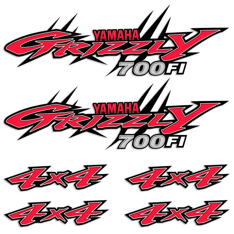 Yamaha Grizzly 700FI ATV 4x4 Decal Set