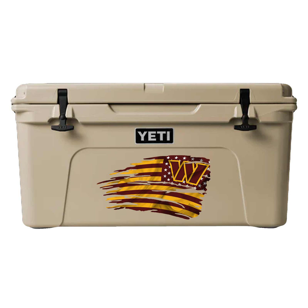 Washington Commanders Tattered American Flag Decal Set