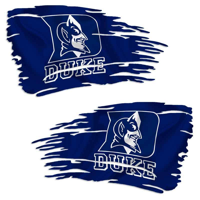 Duke Blue Devils Distressed Flag Decal Set