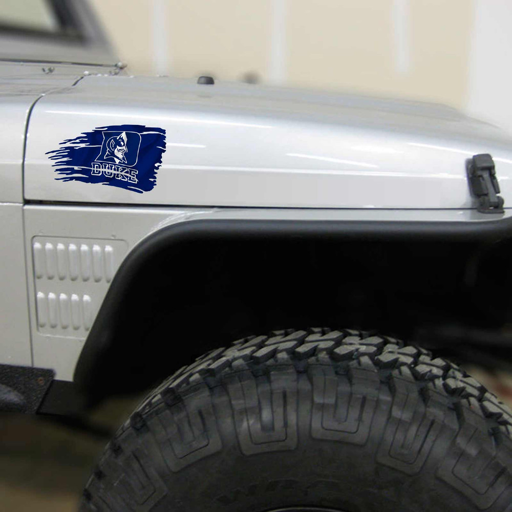 Duke Blue Devils Distressed Flag Decal Set