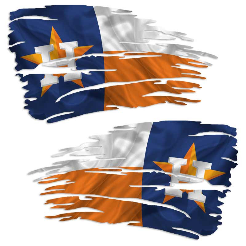 Houston Astros Baseball Distressed Flag Decal Set