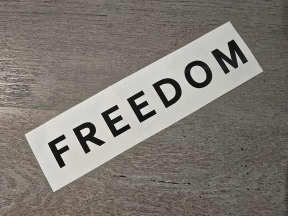 FREEDOM Charlie Kirk Inspired Faith USA Patriot Sticker