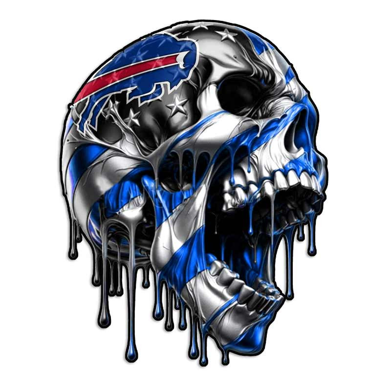 Buffalo Bills Drip Skull Decal