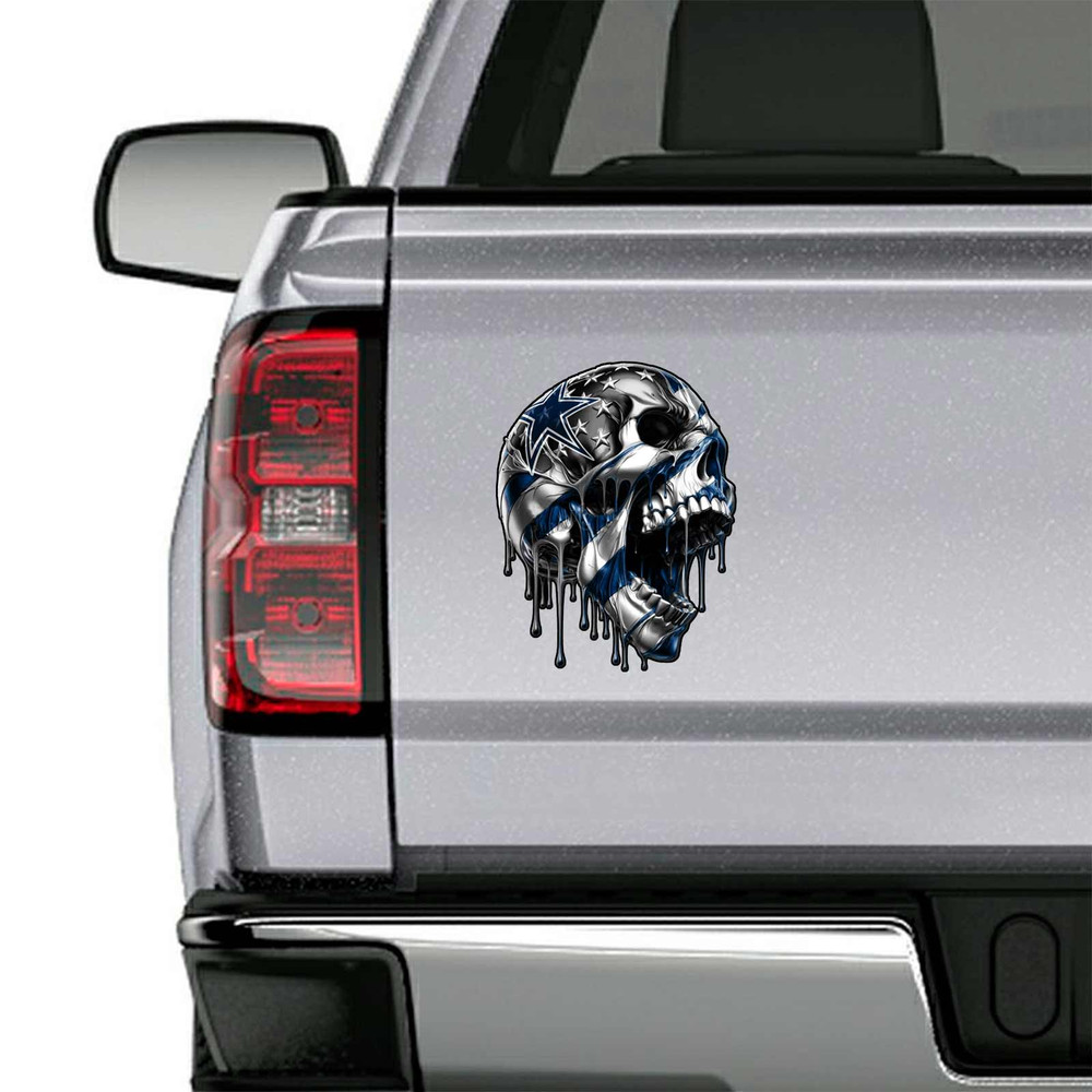 Dallas Cowboys Dripping Skull Decal