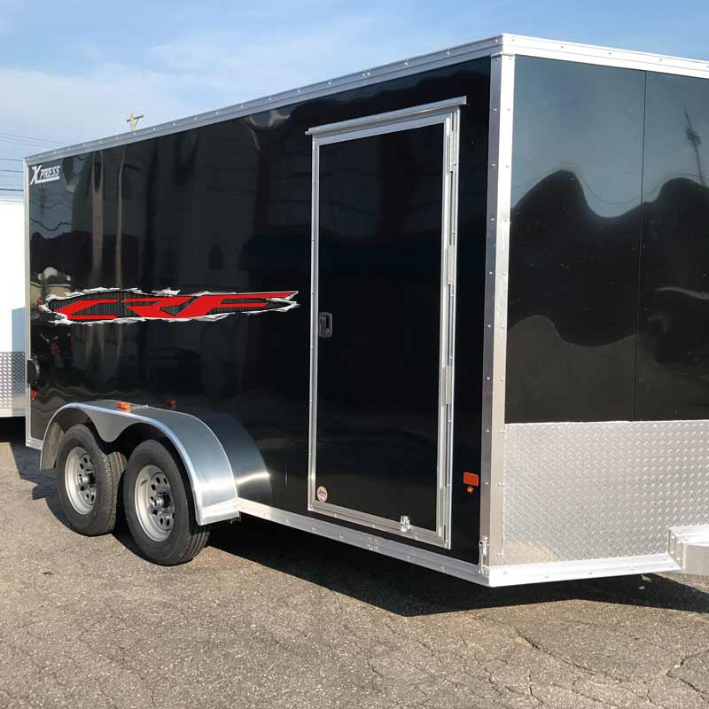 Honda CRF Torn Metal Motocross Decal Set