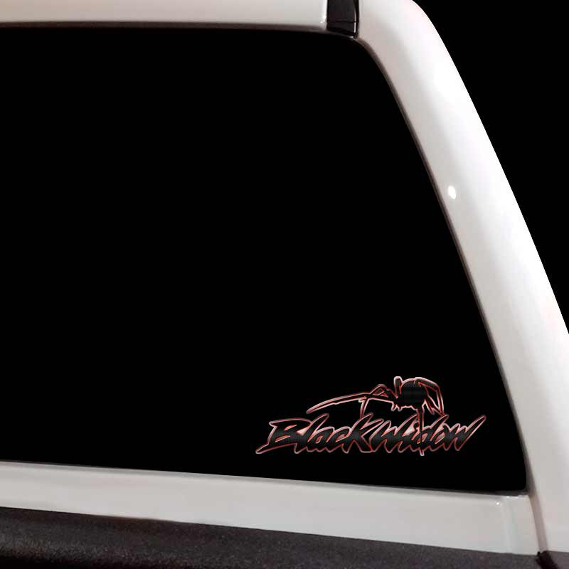 Black Widow Spider Carbon Fiber Decal Set