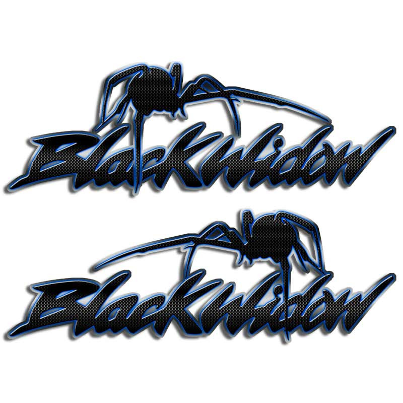 Black Widow Spider Carbon Fiber Decal Set