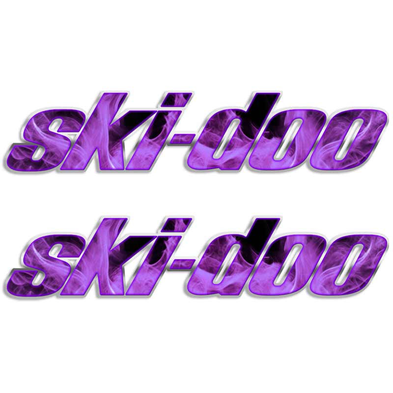 Ski-Doo Flames Logo Snowmobile Decal Set